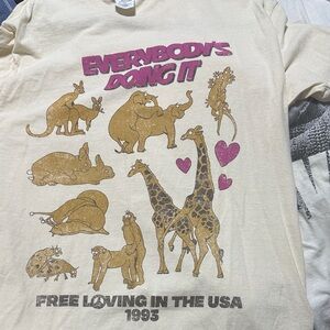 Urban Outfitters Cream Graphic Tee